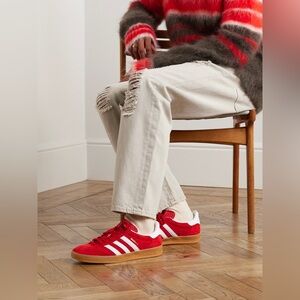 Adidas Gazelle Scarlet/White Indoor Shoes